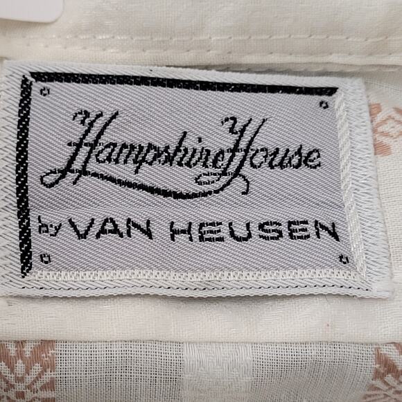 Vintage 60s Hampshire House by Van Heusen Button Shirt Medium 15.5 33 Textured - Picture 9 of 11